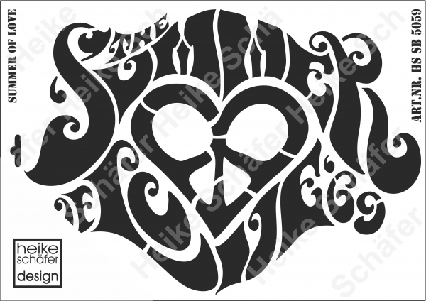 Schablone-Stencil A3 249-5059 Summer of Love